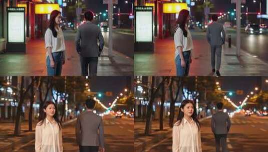 都市男女的情感背影吵架分手高清在线视频素材下载