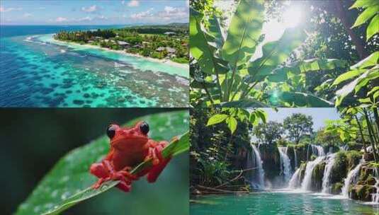 热带雨林野生动物集锦高清在线视频素材下载