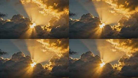 耶稣光穿透云层震撼大气励志风光视频高清在线视频素材下载