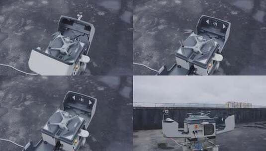 大疆机场平台无人机自动巡航巡逻高清在线视频素材下载