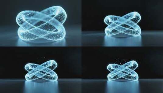 无限符号循环粒子抽象科技背景视频高清在线视频素材下载