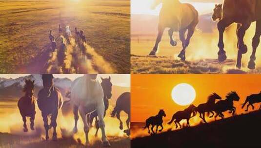 马年骏马奔腾奔向2026年会素材高清在线视频素材下载