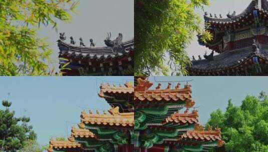 中式建筑飞檐斗拱高清在线视频素材下载