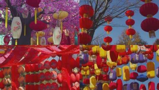 春节过年气氛场景高清在线视频素材下载