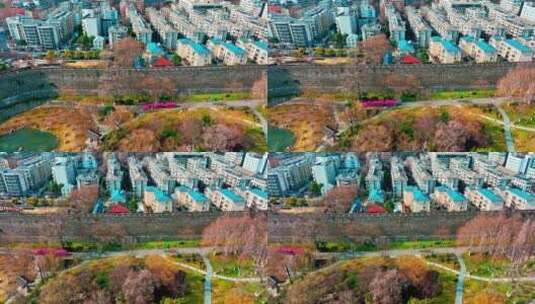 南京玄武湖城墙6高清在线视频素材下载