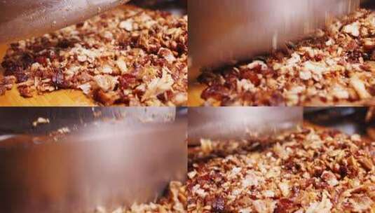 切碎剁碎烤肉美食广告高清在线视频素材下载
