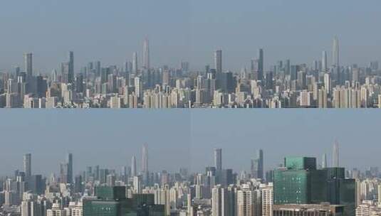深圳城市风光罗湖CBD航拍城脉中心高清在线视频素材下载