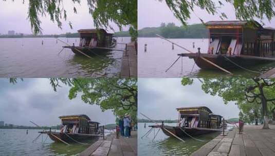 嘉兴南湖红船延时摄影高清在线视频素材下载