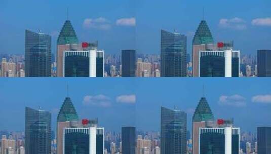 【延时】武汉西北湖金融中心高清在线视频素材下载