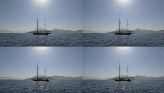 帆船航海扬帆起航远航励志梦想征程40高清在线视频素材下载