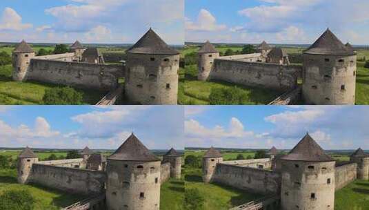 堡垒的景色高清在线视频素材下载