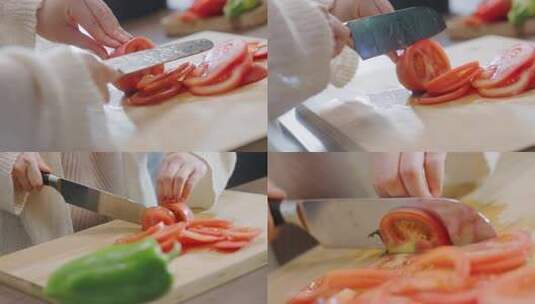 切西红柿高清在线视频素材下载