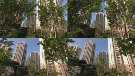 小区环境 景观绿化 社区楼房 房产楼市高清在线视频素材下载