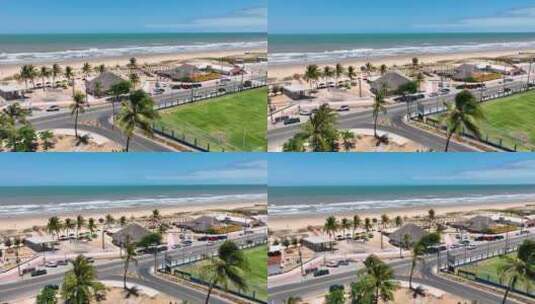 阿鲁阿纳海滩在Aracaju Sergipe巴西。旅游在巴西东北部。高清在线视频素材下载