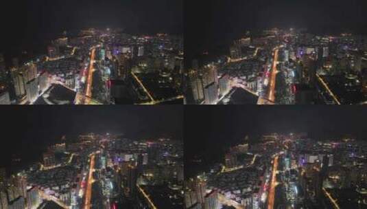 繁华都市  都市 城市夜景航拍高清在线视频素材下载