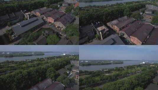 镇江西津渡古街景区航拍高清在线视频素材下载