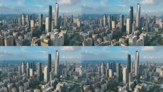 广州城市宣传片珠江新城绝美蓝天白云高清在线视频素材下载