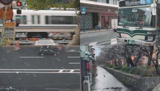 日本小清新电车灌篮高手日本街头日本街景高清在线视频素材下载