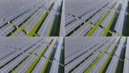 4k航拍新能源太阳能发电站高清在线视频素材下载