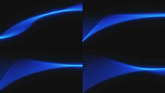 带通道 科技线条 蓝色线条 抽象光影线条高清在线视频素材下载