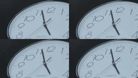 特写钟表指针快速转动高清在线视频素材下载