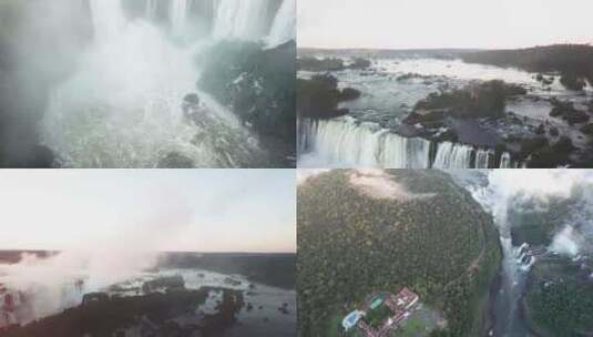 巴西伊瓜苏4K航拍高清在线视频素材下载