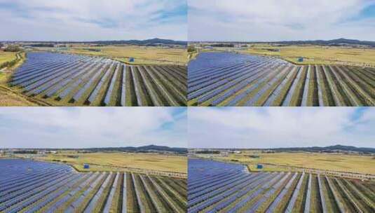 太阳能光伏发电站延时摄影高清在线视频素材下载