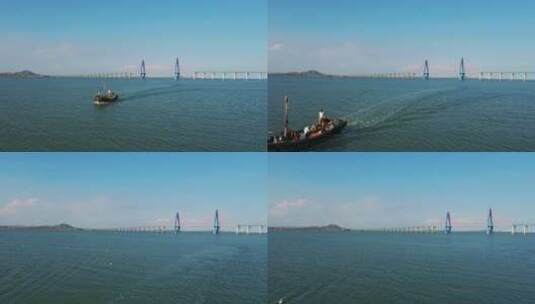 青岛跨海大桥航拍4K高清在线视频素材下载