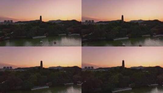 惠州西湖日落高清在线视频素材下载