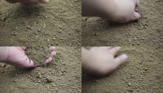 沙土土壤高清在线视频素材下载
