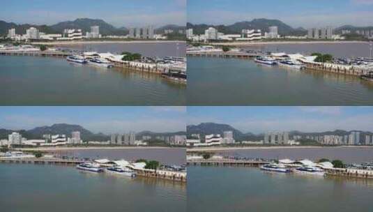 珠海香洲港客运站航拍高清在线视频素材下载