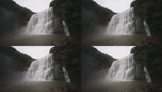 赤水大瀑布 贵州丹霞瀑布 瀑布高清在线视频素材下载