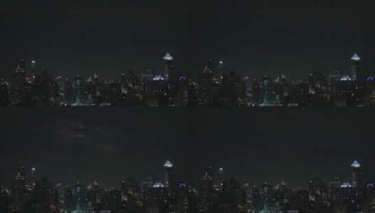 航拍夜晚城市高清在线视频素材下载
