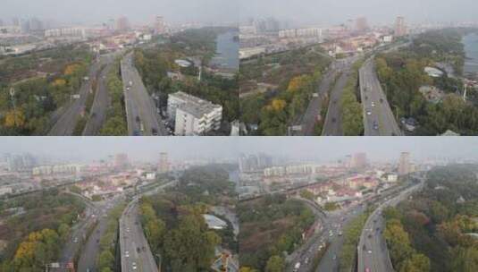 城市风光交通车辆道路桥梁高楼建筑自然景区高清在线视频素材下载