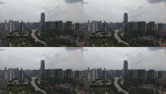 江西赣州城市风光第一高楼航拍高清在线视频素材下载