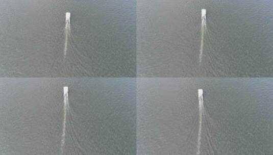 航拍快艇行驶在水面高清在线视频素材下载