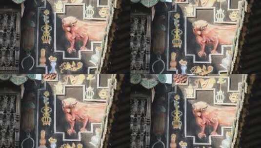 广东省岭南传统古建筑特写高清在线视频素材下载