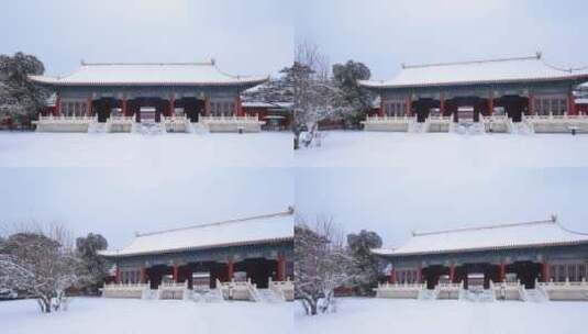 北京定陵雪景4K拍摄高清在线视频素材下载