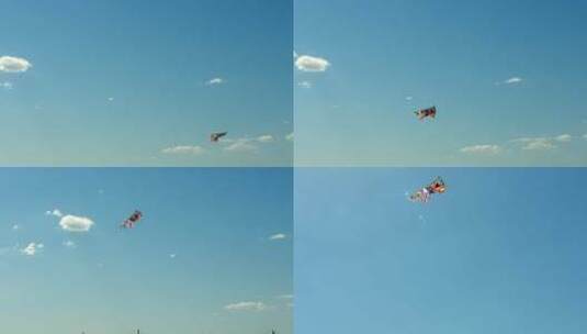 天空中放飞的风筝高清在线视频素材下载