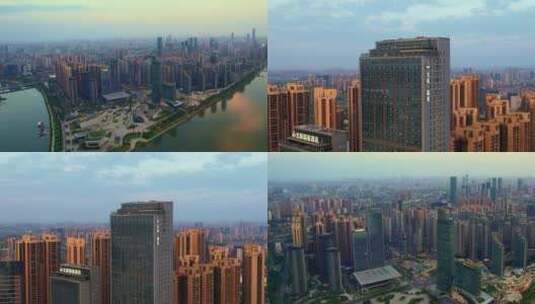 长沙北辰国荟大酒店航拍合集高清在线视频素材下载
