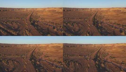 新疆阿勒泰戈壁沙漠汽车越野高清在线视频素材下载