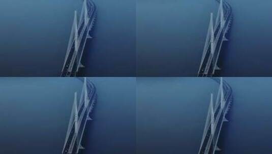 【可商用】上海长江大桥航拍崇明长兴岛三角高清在线视频素材下载