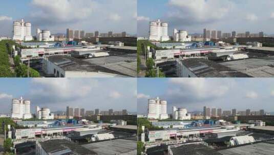 宁波北仑区全景厂房工业贸易区4K航拍原素材高清在线视频素材下载