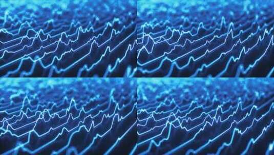 大数据的线条波动高清在线视频素材下载