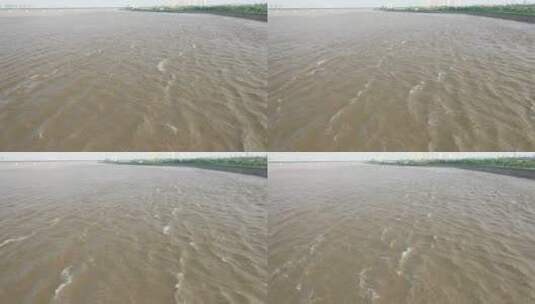 钱塘江大潮过后的江面高清在线视频素材下载