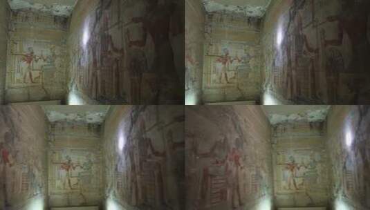 阿拜多斯神庙的内部结构高清在线视频素材下载