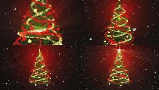 张灯结彩的圣诞树高清在线视频素材下载