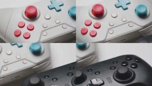 两个视频游戏控制器特写镜头高清在线视频素材下载