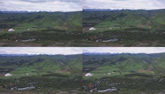 航拍新疆伊犁那拉提空中草原自然风光高清在线视频素材下载