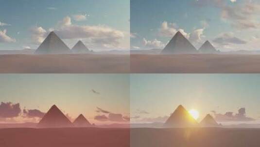 世界文明金字塔日出高清在线视频素材下载